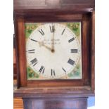 A 30 hour long case clock, the 11in painted enamel dial signed Pizzi & Cetti, Buckingham, within oak