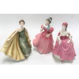 Royal Doulton lady figure 'Alexandra' H.N. 2398; together with another Royal Doulton lady figure '