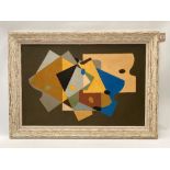 20TH CENTURY CUBIST SCHOOL Artist palettes, Oil on canvas, 60cm x 90cm