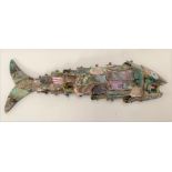 Interesting abalone reticulated fish, length 19cm