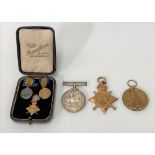 Three WWI medals awarded to GS-48275 PTE. J. Farris. R.FUS including the 1914-15 Star, Victory and