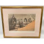After ALAN SOORELL The Interior of the Great Temple of Rameses II Colour print Signed and