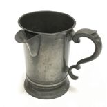 A Victorian pewter quart measure, converted, height 16cm.