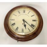 A single train dial clock with 11in painted dial signed Anglo Swiss Watch Co and with black Roman