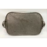 A Tudric pewter, twin handled oblong tray No.043, length 48cm.