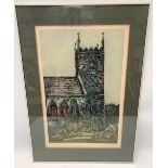 JOHN HENN (20th century British) Sancreed Aquatint Signed, inscribed and dated 1973 Artist's proof