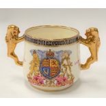 A Paragon China King Edward VIII Royal commemorative twin handled cup.