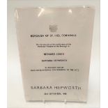 Barbara Hepworth and Bernard Leach pair of booklets 'On the Occasion of the Conferment of the