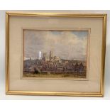 LEN ROOPE (1917-2005) Lincoln from SW Watercolour Signed and inscribed 20 x 27cm