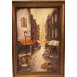 JOHN BAMPFIELD (1947) Continental street scene Oil on canvas Signed 75 x 49cm