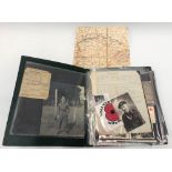 Collection of WWII ephemera and photographs collated by Robert Sansom, no. 7893665, including two