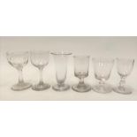 A collection of six 19th Century stemmed glasses