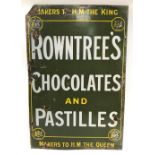 An Edwardian enamel on metal advertising sign, 'ROWNTREE'S CHOCOLATES AND PASTILLES MAKERS TO H.