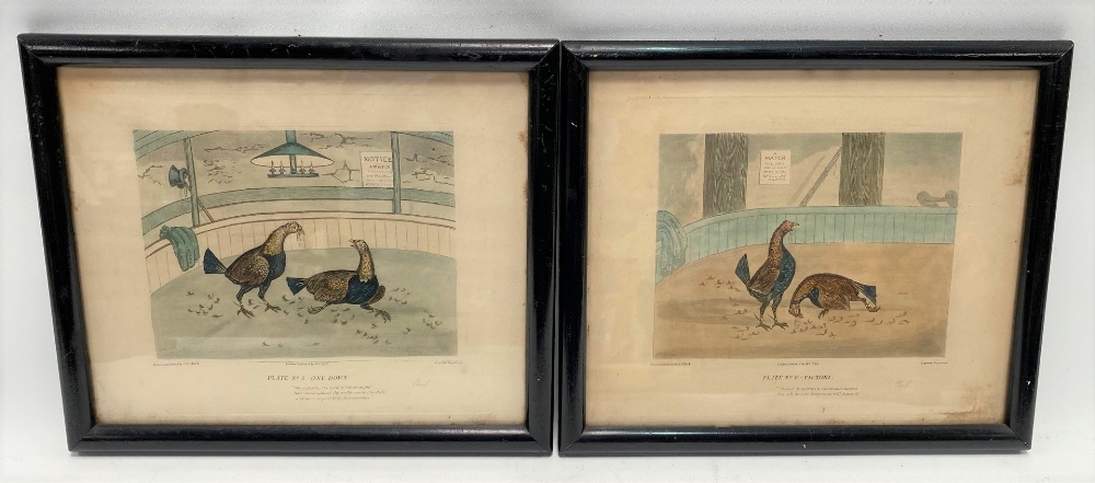 A set of six 19th Century Cock fighting prints after J.R. Stock and pbl. W. C. Lee; together with - Image 3 of 4