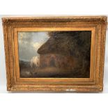 EDWARD ROBERT SMYTHE (1810-1899) Horses in a Farmyard Oil on canvas Signed 39cm x 59cm