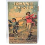 A mounted advertising sign for Johnnie Walker, depicting a golfer and caddy 'Fore-Most since 1820