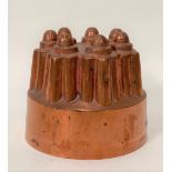 A Victorian copper jelly mould, height 13cm.