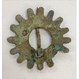 Viking bronze annular brooch with pin, diameter 5cm.