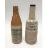 Two stoneware advertising bottles, including a Victorian bottle for Thomson Marshall & Co Ld,