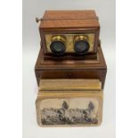 A 19th century mahogany and lacquered brass stereoscope by Smith Beck & Beck, London, No.96;