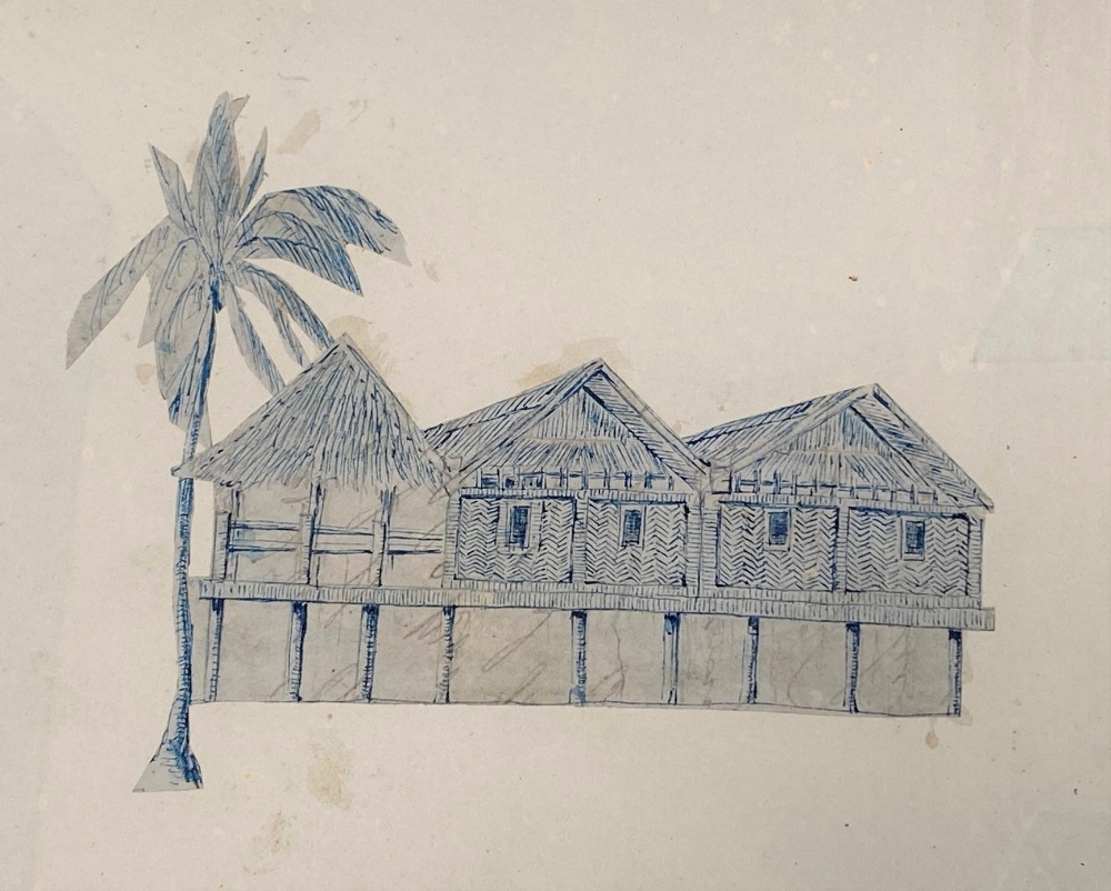 An interesting 19th century sketch book by Henry Green, Bangalore, dated January 3rd 1850, with - Image 3 of 26