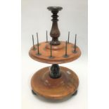 A 19th century cotton reel stand, height 30cm.