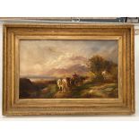 JOSEPH HORLOR (1809-1887) The Log Wagon, Oil on canvas, Signed, Inscribed with name and date 1876 to