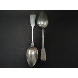 A George IV silver pair of Fiddle pattern tablespoons, maker IL HL CL, London 1827, weight 3.25oz