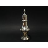 A Victorian silver baluster sugar caster, maker S.B. & SL D, Birmingham 1901, height 15cm, weight