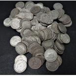 A quantity of George V and VI .500 silver sixpences, weight 461g approx.