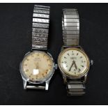 Two vintage automatic gentlemans stainless steel cased wristwatches, one by Roamer, the other by