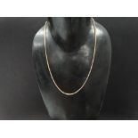 A 9ct. hallmarked gold snake link necklace, length 50cm, weight 5.3g approx.