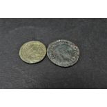 Two Roman Constantine I bronze coins.