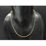 A 9ct. hallmarked gold rope twist necklace, length 40cm, weight 4.7g approx.