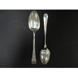 A pair of George III silver Old English pattern table spoons, London 1770, weight 4.15oz approx.