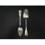 A George III silver pair of Fiddle pattern tablespoons, maker RR, London 1808, weight 3.80oz approx.