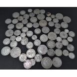 A collection of .500 silver British pre decimal coinage, weight 490.2g approx.