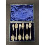 A set of six George V silver teaspoons by Goldsmiths & Silversmiths Company Ltd, Sheffield 1923,