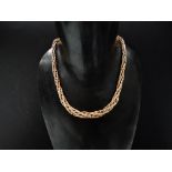 A good 9ct. hallmarked gold open rope link graduated necklace, length 43cm, weight 47.6g approx.