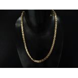 A modern Italian 18ct. gold fancy link necklace, stamped Italy 750, length 50cm, weight 47.5g