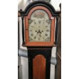 A pine cased Cornish longcase eight day clock, the painted dial signed Cohen Redruth, with