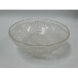 A Lalique opalescent glass 'Coquille' pattern bowl, inscribed 'R Lalique France' and No.3204,
