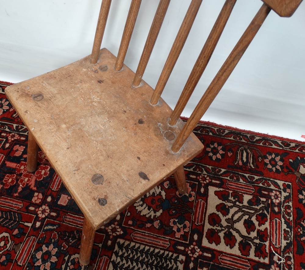 A late 18th or early 19th century stickback chair in sycamore and ash, possibly West Country. - Image 2 of 2