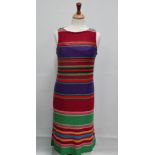 A Ralph Lauren mixed fabric knitted ladies dress, size medium.