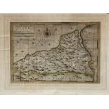 MAP - JOHN NORDEN - 'The Description Of Pyder Hundred', hand coloured engraved map, 22.5 x 33.5cm.