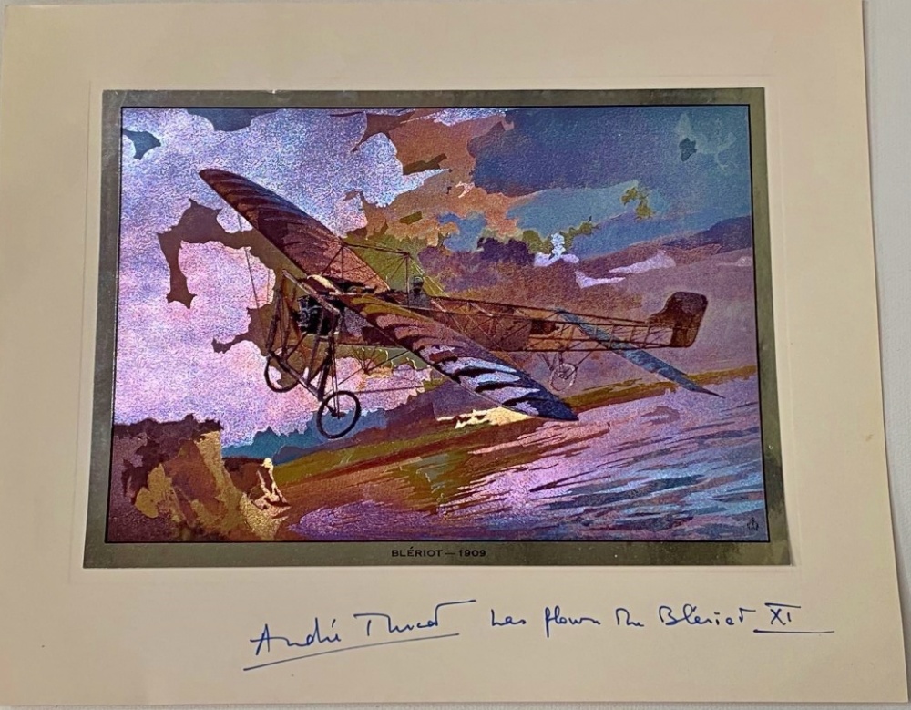 Andre Turcat, a signed card depicting a Bleriot, which he is believed to have flown. - Bild 2 aus 2
