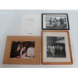 Concorde - An unused flight certificate, together with three framed photographs relating to