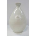 Shigeyoshi Ichino for St Ives Pottery, a celadon glazed porcelain ovoid bottle vase, impressed