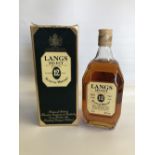 A bottle of 'Langs Select' 12 year old Scotch whisky, boxed.