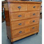 A late 19th century mahogany and inlaid chest of drawers by JAS Shoolbred & Co, with extensive